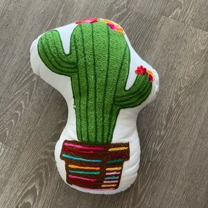 Karma Living embroidered cactus pillow